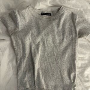 Brandy Melville Light Gray Crop Top